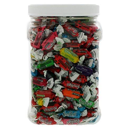 Frooties 10-Flavor Assorted Bulk Mix 2LB - Bulk Individually Wrapped Mix in 64 FL OZ Gift Ready Reusable Square Jar