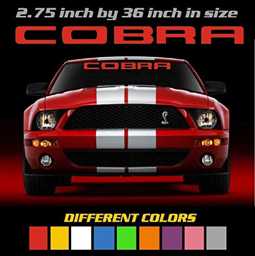Different Colors Ford Cobra Windshield Banner / Decal / Sticker / Emblem Mustang / Boss / GT / Saleen