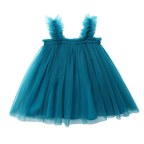 Venjoe Baby Infant Toddler Girls Sleeveless Tutu Dress Birthday Party Princess Pageant Tulle Cake Smash Dress Outfits Peacock_Blue 9-12 Months Venjoe Baby Infant Toddler Girls Sleeveless Tutu Dress Birthday Party Princess Pageant Tulle Cake Smash Dress Outfits Peacock_Blue 9-12 Months