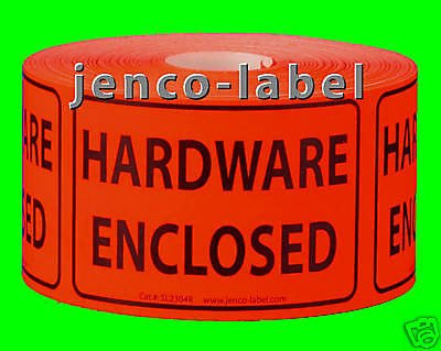Jenco-Label SL2304R, 500 2x3 Hardware Enclosed Label/Sticker