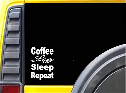 Diuangfoong Coffee Log Sleep K859 8 Inch Sticker Chainsaw Logging Decal