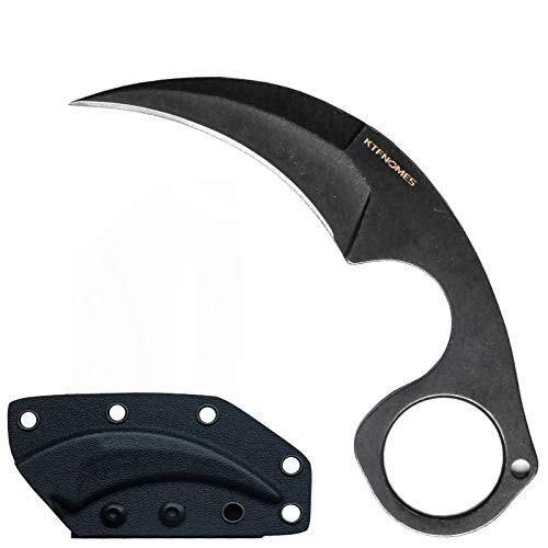 KTFNOMES Hunting Fixed Blade Tactical Knives D2 Blade K Sheath, Stainless Steel Handle Knife Outdoor Hunting, Survival and EDC Tools