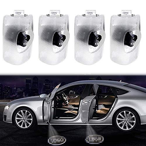 Decesy 4PCS Car Door LED Light Projector Ghost Shadow Lights Welcome Lamp Door Logo Lights?usLEIKESA?