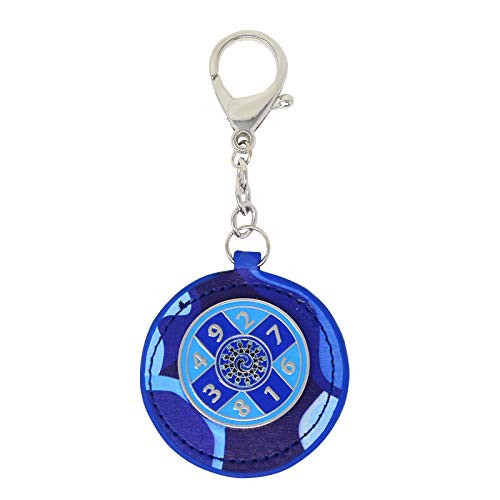 Feng Shui Blue Sum-of-Ten Zodiac Hanging Round Keychain W4343