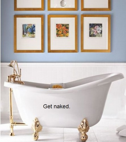 Get Naked vinyl decal wall saying sticker