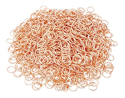 Chainmail Ring - Chain Maille Jump Ring - Open Aluminum Color Jump Ring Chain Mail Kit for Armor Scale Maille Necklace Jewelry Making Copper Tone 13 Gauge 15mm 1000PCs by Mandala Crafts