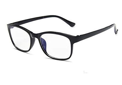 PLMOKN Blue Light Blocking Glasses Square Nerd Eyeglasses Frame Anti Blue Ray Computer Game Glasses(Black)