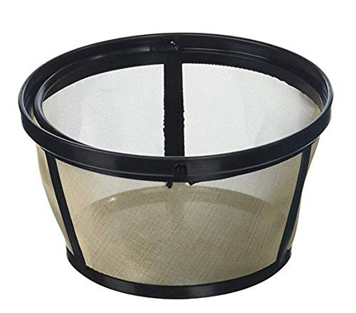 ODDIER Permanent Basket-Style Gold Tone Coffee Filter designed for Mr. Coffee 10-12 Cup Basket-Style Coffeemakers