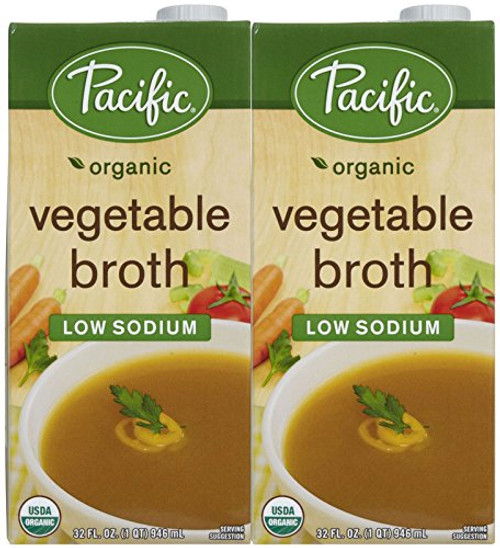 Pacific Foods Organic Vegetable Broth, Low Sodium,32 Oz,2 Pack Pacific Foods Organic Vegetable Broth, Low Sodium,32 Oz,2 Pack