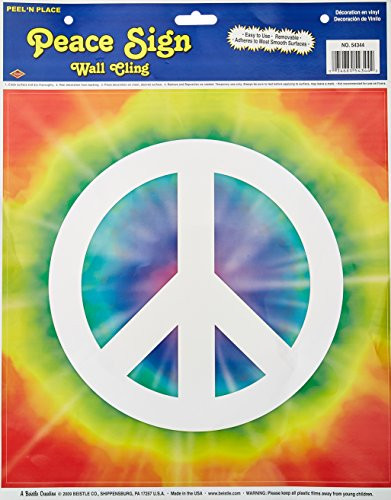 Peace Sign Peel 'N Place Party Accessory (1 count) (1/Sh)