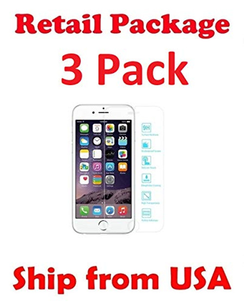 iPhone 6S Plus 6 Plus Screen Protector Glass, eTECH [3 Pack] Tempered Glass Screen Protector for Apple iPhone 6S Plus, iPhone 6 Plus [5.5"inch] 2015 2014  Bubble Free, Case Friendly, HD Crystal Clear