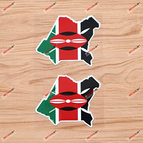 Kenya Kenyan Flag Map Outline Vinyl Decal Sticker - 2 Pack Glossy, 4 Inches - for Car Boat Laptop Cup Kenya Kenyan Flag Map Outline Vinyl Decal Sticker - 2 Pack Glossy, 4 Inches - for Car Boat Laptop Cup