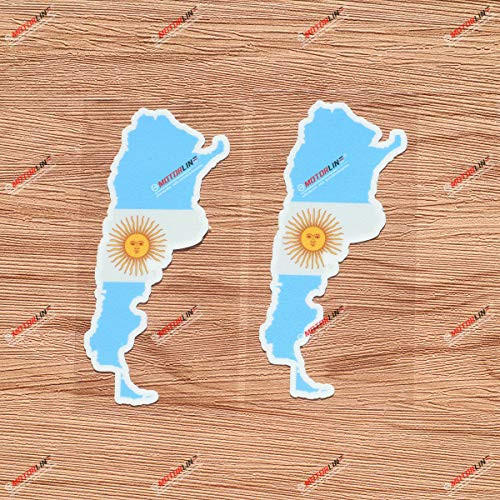 Argentina Argentine Flag Map Outline Vinyl Decal Sticker - 2 Pack Glossy, 4 Inches - for Car Boat Laptop Cup Argentina Argentine Flag Map Outline Vinyl Decal Sticker - 2 Pack Glossy, 4 Inches - for Car Boat Laptop Cup