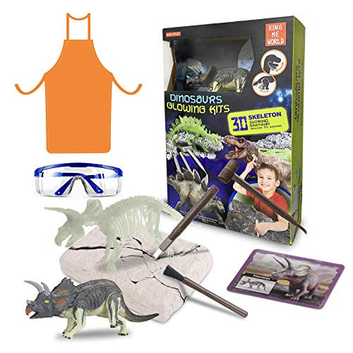Meicent Dinosaur Toys for Kids Dinosaurs Excavation Kit STEM Kids Activities Toys Dinosaur Digging Fossil Kit Science Education DIY Toys Gift, Best Dinosaur Gifts for Boys and Girls (Glow Triceratops) Meicent Dinosaur Toys for Kids Dinosaurs Excavation Kit STEM Kids Activities Toys Dinosaur Digging Fossil Kit Science Education DIY Toys Gift, Best Dinosaur Gifts for Boys and Girls (Glow Triceratops)