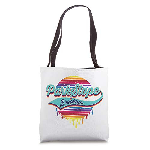 Park Slope, Brooklyn Typographic Dripping Paint Design Tote Bag
