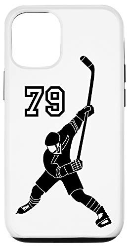 iPhone 12/12 Pro  79 Number 79 Hockey Player White Background Case