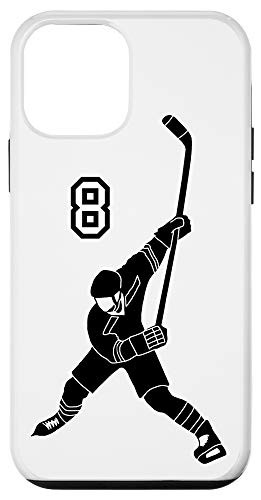 iPhone 12 mini  8 Number 8 Hockey Player White Background Case