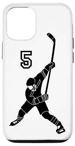 iPhone 12/12 Pro  5 Number 5 Hockey Player White Background Case
