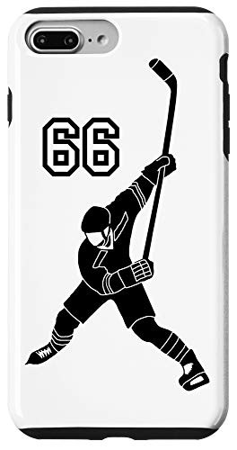 iPhone 7 Plus/8 Plus  66 Number 66 Hockey Player White Background Case