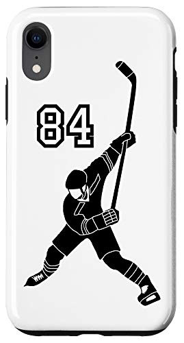 iPhone XR  84 Number 84 Hockey Player White Background Case