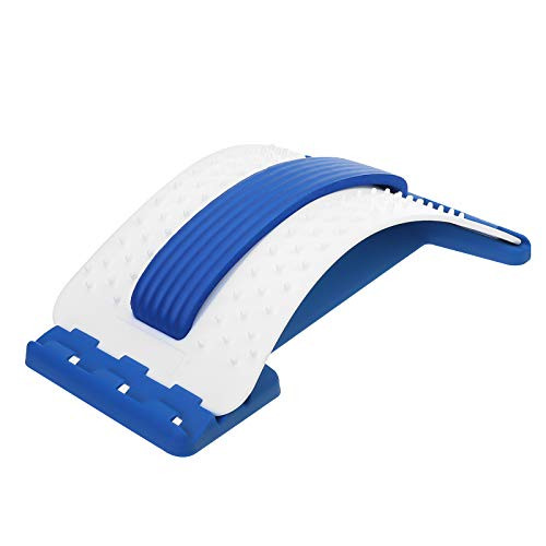 Back Stretcher,Lumbar Back Pain Relief Device Multi-Level Back Massager Lumbar Pain Relief for Herniated Disc, Sciatica, Scoliosis, Lower and Upper Back Stretcher Support (White)