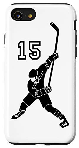 iPhone SE (2020) / 7 / 8  15 Number 15 Hockey Player White Background Case