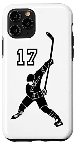 iPhone 11 Pro  17 Number 17 Hockey Player White Background Case