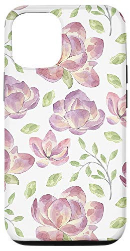 iPhone 12/12 Pro PRETTY FLORAL FLOWER PHONE CASE ROSE GARDEN PINK PURPLE Case