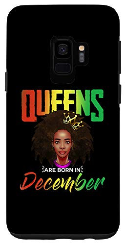 Galaxy S9 December Birthday Queen Black Pride Pan African Flag Afro Case