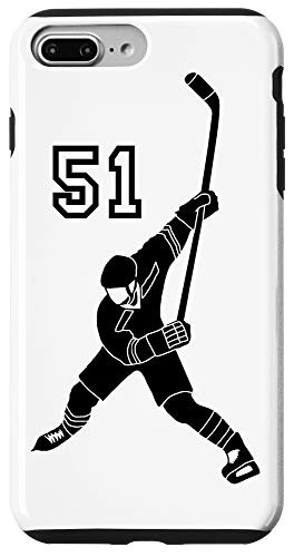 iPhone 7 Plus/8 Plus  51 Number 51 Hockey Player White Background Case