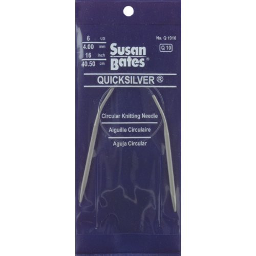 Susan Bates 24-Inch Quicksilver Circular Knitting Needle, 4mm