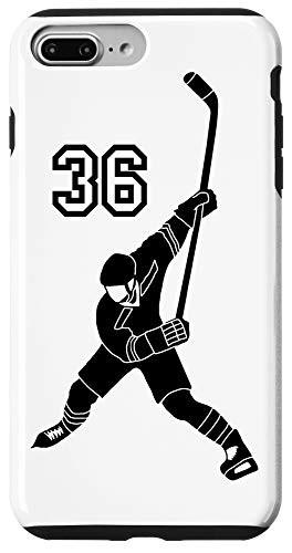 iPhone 7 Plus/8 Plus  36 Number 36 Hockey Player White Background Case