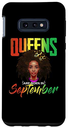 Galaxy S10e September Birthday Queen Black Pride Pan African Flag Afro Case