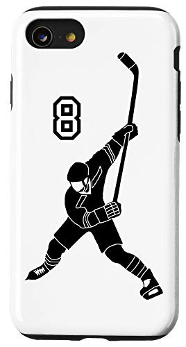 iPhone SE (2020) / 7 / 8  8 Number 8 Hockey Player White Background Case