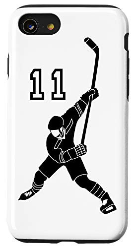 iPhone SE (2020) / 7 / 8  11 Number 11 Hockey Player White Background Case