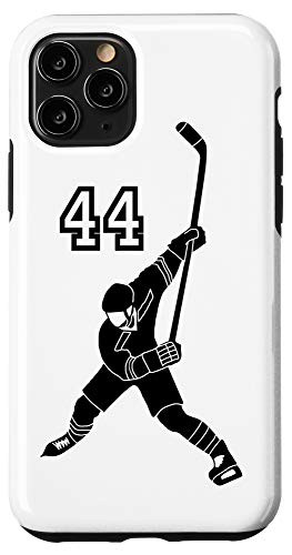 iPhone 11 Pro  44 Number 44 Hockey Player White Background Case