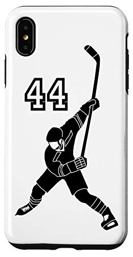 iPhone XS Max  44 Number 44 Hockey Player White Background Case