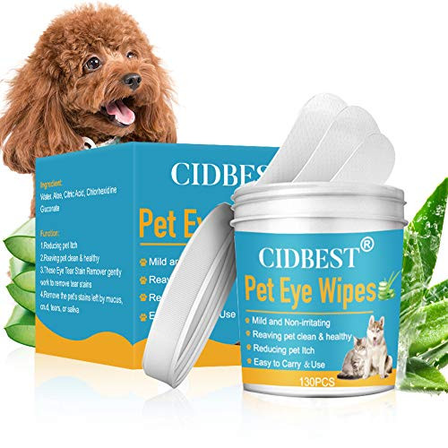 CIDBEST Pet Eye Wipes, Dog ?Cat Tear Stain Wipes, Dog Eye Crust Remover, Natural Tear Eye Stain Remover Pads for Pets, Cleansing Eye Wipes, Reducing pet Eye Itch, Pet Soft Grooming Wipes CIDBEST Pet Eye Wipes, Dog ?Cat Tear Stain Wipes, Dog Eye Crust Remover, Natural Tear Eye Stain Remover Pads for Pets, Cleansing Eye Wipes, Reducing pet Eye Itch, Pet Soft Grooming Wipes