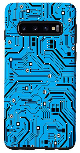 Galaxy S10 Blue Circuit Board Style Case