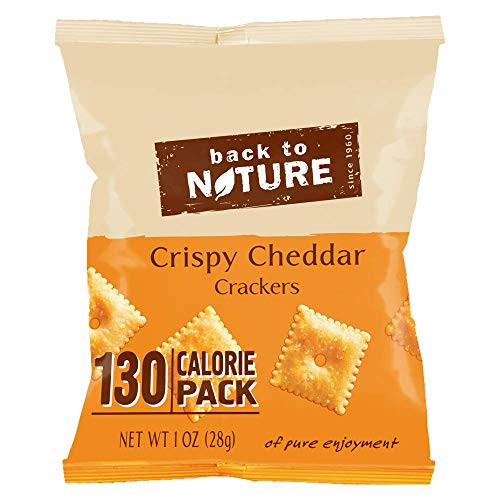 Back to Nature, Crispy Cheddar Crackers, 1 oz., 8 count (Pack of 4)