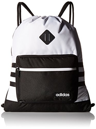 adidas Unisex Classic 3S Sackpack, White/Black, ONE SIZE