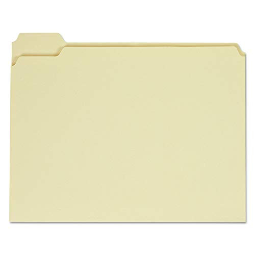 Universal File Folders, 1/5 Cut Assorted, One-Ply Top Tab, Letter, Manila, 100/Box