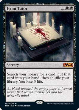Magic: The Gathering - Grim Tutor - Foil - Core Set 2021