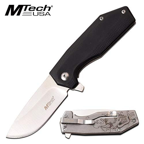 MTech MT-1160SD Framelock Devil 3" Drop Point EDC Pocket Folder Folding Knife