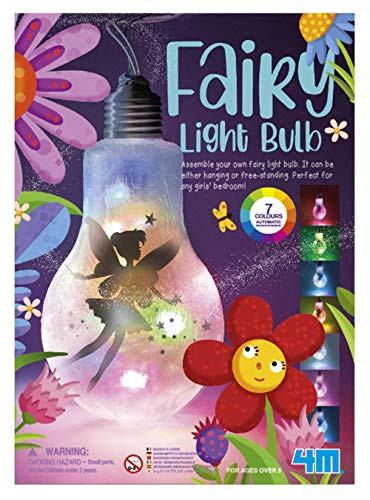 4M Fairy Light Bulb by KidzMaker, Create Your Very Own Fairy Light Bulb, Let Your Imagination Run Wild to Create a Magical Fairyland and Perfect Nightlight, Ages 5Plus