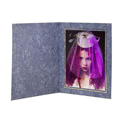 TAP Picture Folder Frame Capri, Marble Blue with Gold Foil, for 4x6 and quot  Photo. (25 Pack)