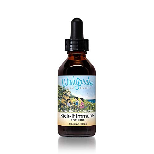WishGarden Herbs - Kick-It Immune For Kids, Organic Herbal Immune System Supplement, Specially Formulated for Kids (2 oz Dropper)