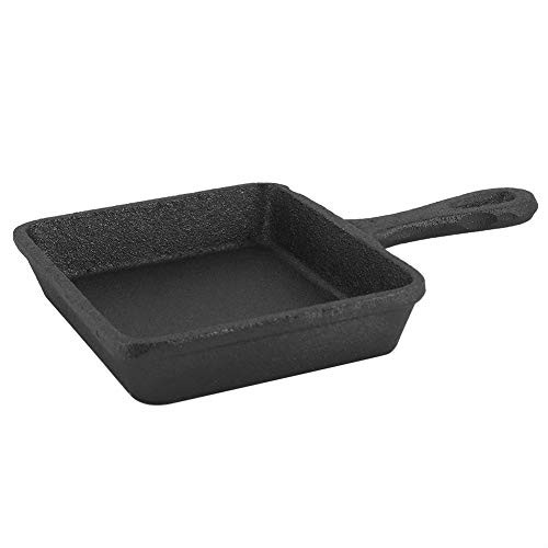 Mini Cast Iron Skillet, Square Nonstick Pre-Seasoned Frying Pan Kitchen Cookware 5inch Black Mini Cast Iron Skillet, Square Nonstick Pre-Seasoned Frying Pan Kitchen Cookware 5inch Black