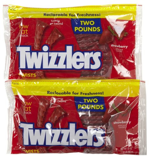Twizzlers Strawberry Twists Zipper Bag, 32 oz, 2 pk