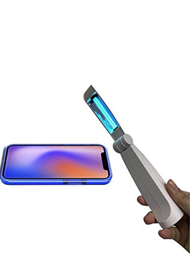 Germ - Zapper UV Light Sanitizer Foldable Travel UV Sanitizing Wand, Sterilizer Wand For Cell Phone, Smartphone, Kids Toys, Bathroom, Cosmetics,Proven to Kill Germs
